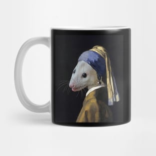 Opossum with Pearl Earring Mug